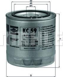 MAHLE KC 59 - Filtre à carburant cwaw.fr