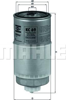 MAHLE KC 69 - Filtre à carburant cwaw.fr