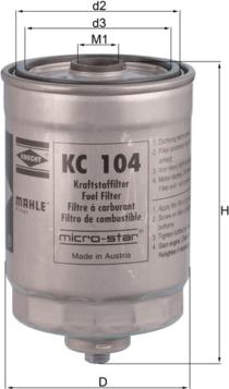 MAHLE KC 104 - Filtre à carburant cwaw.fr