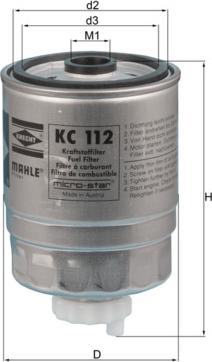 MAHLE KC 112 - Filtre à carburant cwaw.fr