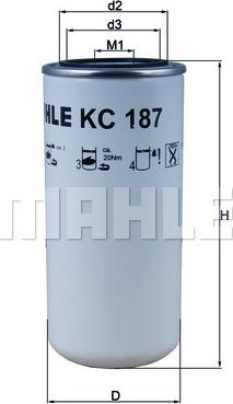 MAHLE KC 187 - Filtre à carburant cwaw.fr