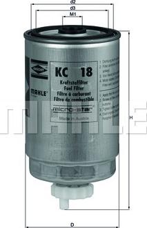 MAHLE KC 18 - Filtre à carburant cwaw.fr