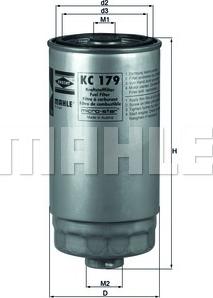 MAHLE KC 179 - Filtre à carburant cwaw.fr