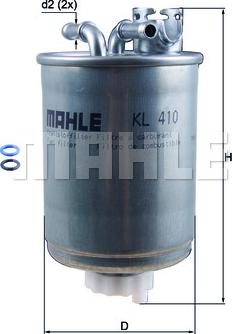 MAHLE KL 410D - Filtre à carburant cwaw.fr