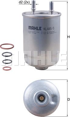 MAHLE KL 485/5D - Filtre à carburant cwaw.fr