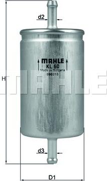 MAHLE KL 60 - Filtre à carburant cwaw.fr