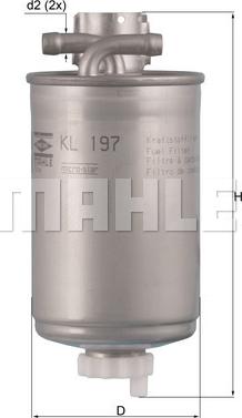 MAHLE KL 197 - Filtre à carburant cwaw.fr