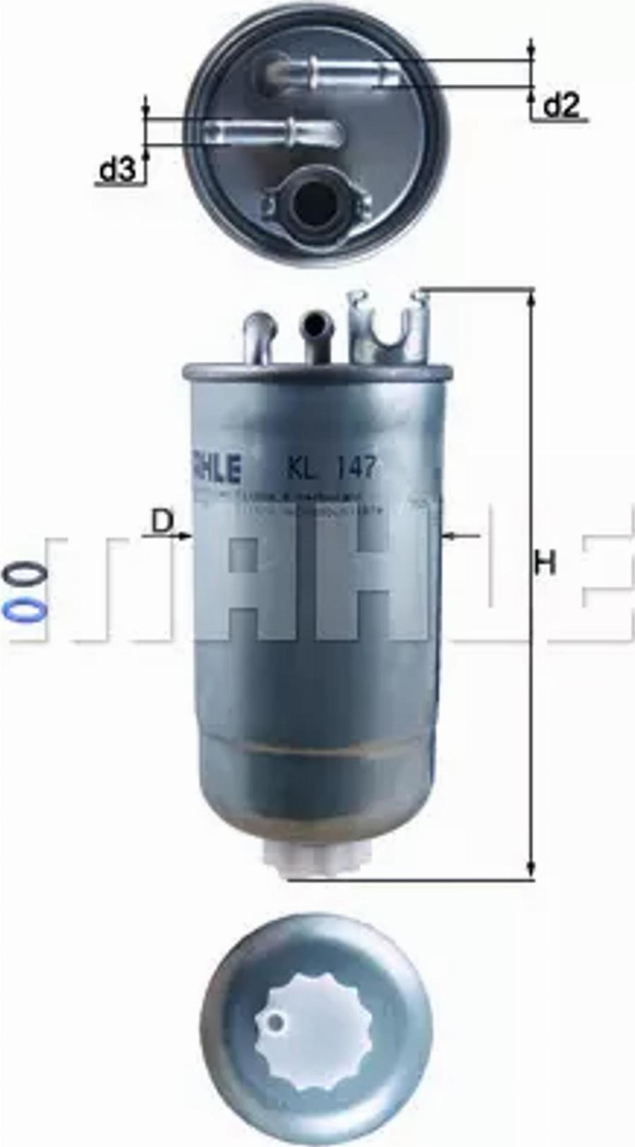 MAHLE KL 147D - Filtre à carburant cwaw.fr