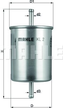 MAHLE KL 2 - Filtre à carburant cwaw.fr