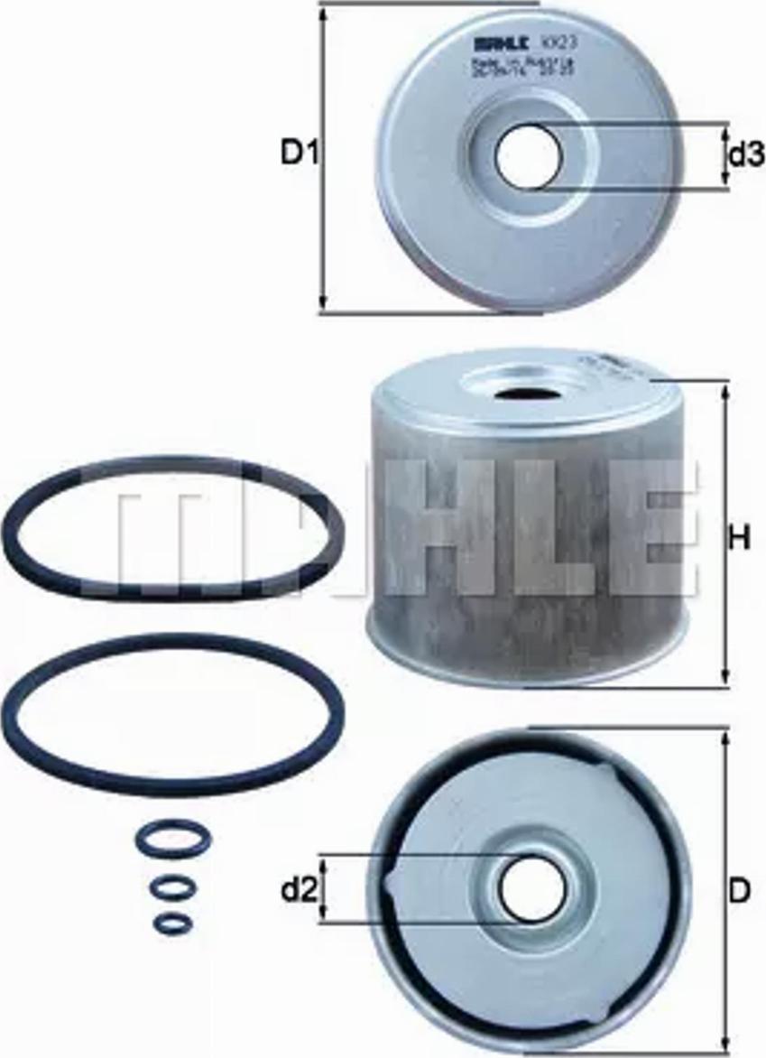 MAHLE KX 23D - Filtre à carburant cwaw.fr