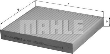 MAHLE LA 493 - Filtre, air de l'habitacle cwaw.fr