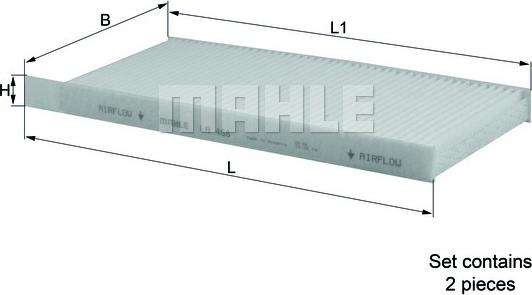 MAHLE LA 468/S - Filtre, air de l'habitacle cwaw.fr