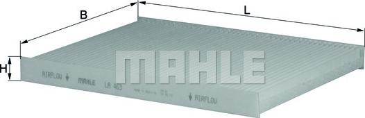 MAHLE LA 463 - Filtre, air de l'habitacle cwaw.fr