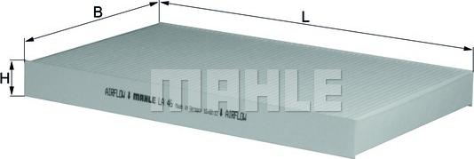 MAHLE LA 46 - Filtre, air de l'habitacle cwaw.fr