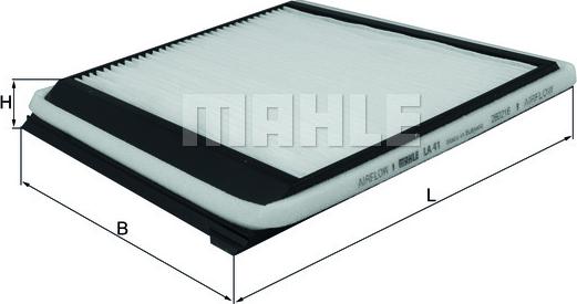 MAHLE LA 41 - Filtre, air de l'habitacle cwaw.fr