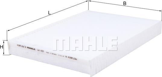 MAHLE LA 437 - Filtre, air de l'habitacle cwaw.fr