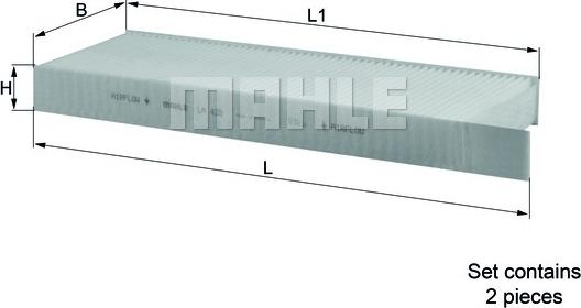 MAHLE LA 428/S - Filtre, air de l'habitacle cwaw.fr