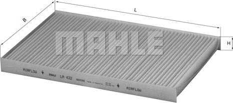 MAHLE LA 422 - Filtre, air de l'habitacle cwaw.fr