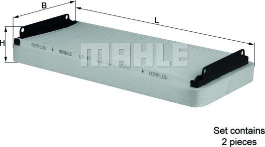 MAHLE LA 47/S - Filtre, air de l'habitacle cwaw.fr