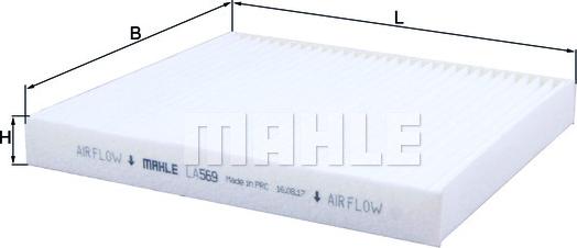 MAHLE LA 569 - Filtre, air de l'habitacle cwaw.fr