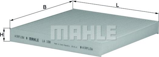 MAHLE LA 158 - Filtre, air de l'habitacle cwaw.fr