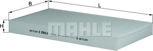 MAHLE LA 152 - Filtre, air de l'habitacle cwaw.fr