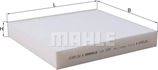 MAHLE LA 1573 - Filtre, air de l'habitacle cwaw.fr