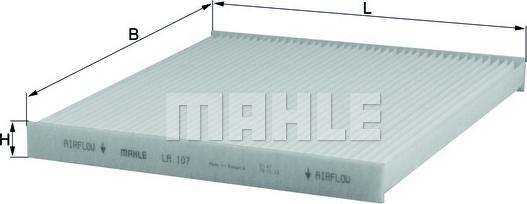 MAHLE LA 107 - Filtre, air de l'habitacle cwaw.fr