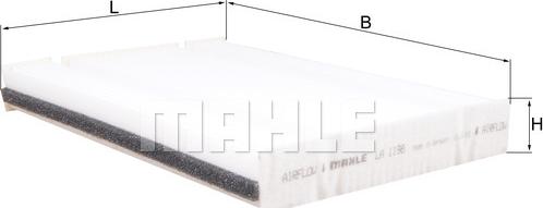 MAHLE LA 1198 - Filtre, air de l'habitacle cwaw.fr