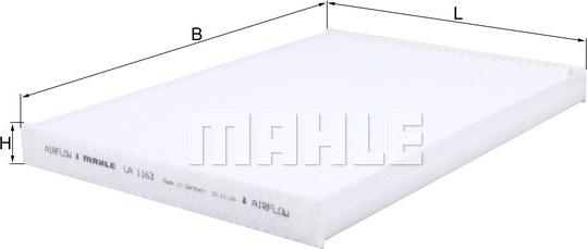 MAHLE LA 1163 - Filtre, air de l'habitacle cwaw.fr