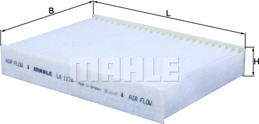 MAHLE LA 1174 - Filtre, air de l'habitacle cwaw.fr