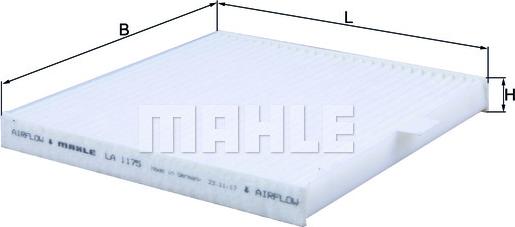 MAHLE LA 1175 - Filtre, air de l'habitacle cwaw.fr