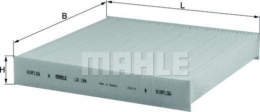 MAHLE LA 184 - Filtre, air de l'habitacle cwaw.fr