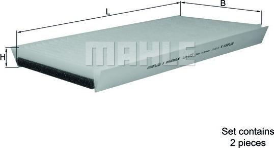 MAHLE LA 173/S - Filtre, air de l'habitacle cwaw.fr