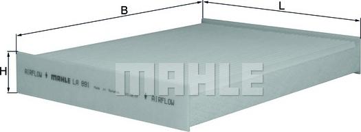 MAHLE LA 891 - Filtre, air de l'habitacle cwaw.fr