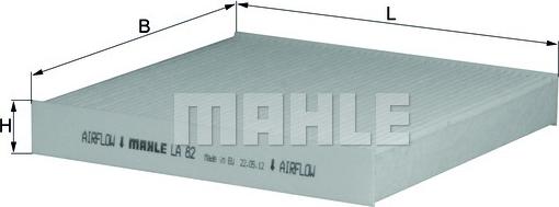 MAHLE LA 82 - Filtre, air de l'habitacle cwaw.fr