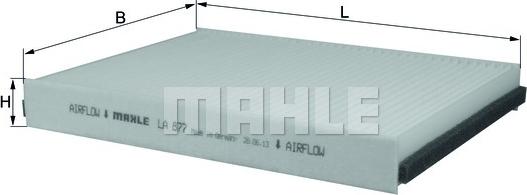 MAHLE LA 877 - Filtre, air de l'habitacle cwaw.fr