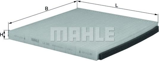 MAHLE LA 348 - Filtre, air de l'habitacle cwaw.fr