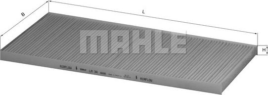 MAHLE LA 34 - Filtre, air de l'habitacle cwaw.fr