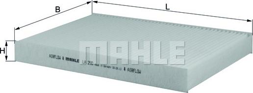 MAHLE LA 290 - Filtre, air de l'habitacle cwaw.fr