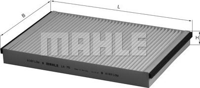 MAHLE LA 75 - Filtre, air de l'habitacle cwaw.fr