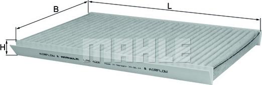 MAHLE LAK 422 - Filtre, air de l'habitacle cwaw.fr