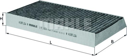 MAHLE LAK 684 - Filtre, air de l'habitacle cwaw.fr