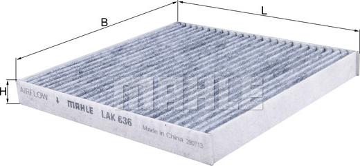 MAHLE LAK 636 - Filtre, air de l'habitacle cwaw.fr