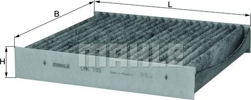 MAHLE LAK 155 - Filtre, air de l'habitacle cwaw.fr