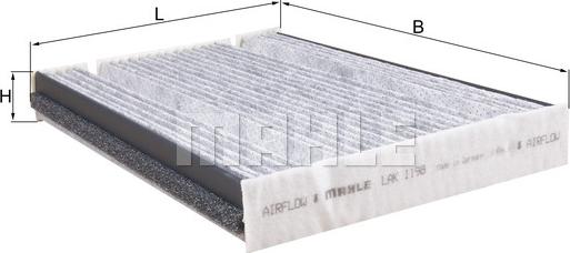 MAHLE LAK 1198 - Filtre, air de l'habitacle cwaw.fr