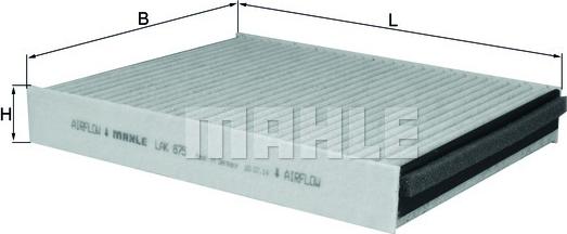 MAHLE LAK 875 - Filtre, air de l'habitacle cwaw.fr