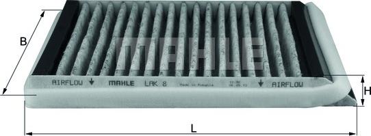 MAHLE LAK 8 - Filtre, air de l'habitacle cwaw.fr