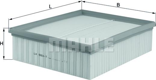 MAHLE LX 593/1 - Filtre à air cwaw.fr