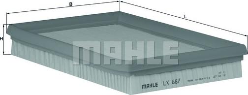 MAHLE LX 687 - Filtre à air cwaw.fr